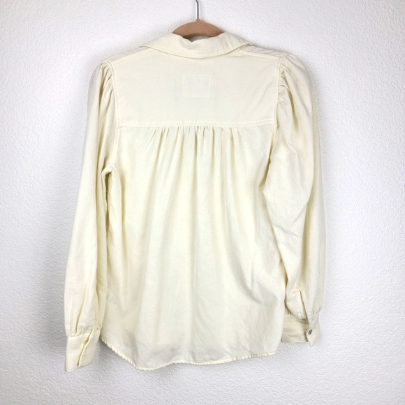 Rails Angelica Shirt Winter White Button Up Embellished Cream Small - Picture 6 of 13